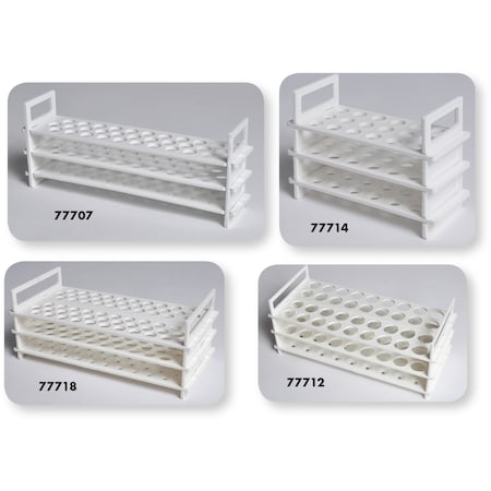 Plastic Test Tube Racks,3-Tier, 1,PK 2